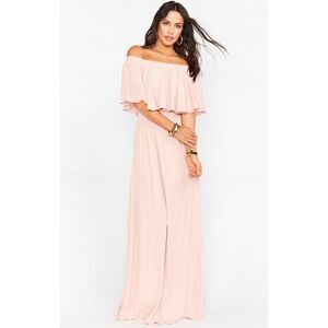 Show Me Your Mumu Dusty Blush Hacienda Maxi Dress Women's Size Medium NWT